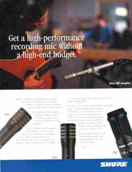 Буклет Shure Get a High-performance recording mic without a high-end budget, 55-1310, Баград.рф